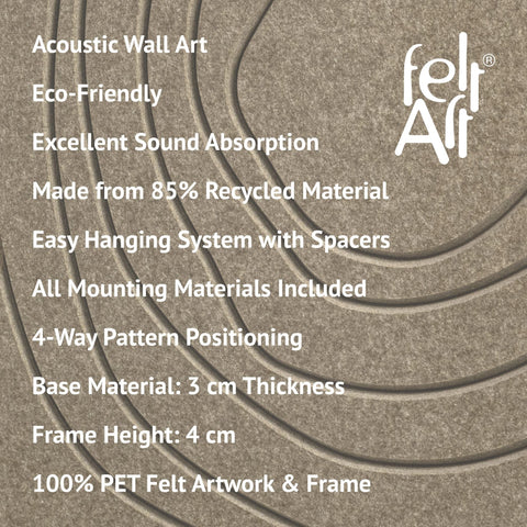 Key features of FeltArt 'Aura' in the color olive mist.