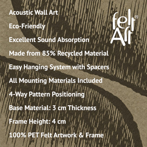 Key features of FeltArt 'Botany' in the color olive mist.