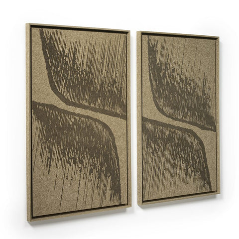 Side view of FeltArt 'Botany' in the color olive mist, 70x110.
