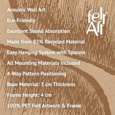 Key features of FeltArt 'Botany' in the color soft dune.