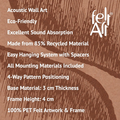 Key features of FeltArt 'Botany' in the color terra bloom.