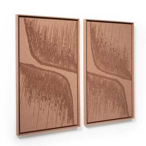 Side view of FeltArt 'Botany' in the color terra bloom, 70x110.