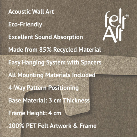 Key features of FeltArt 'Estile' in the color olive mist.