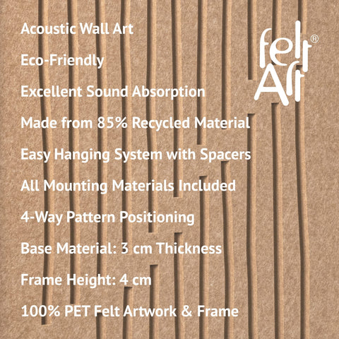 Key features of FeltArt 'Linoa' in the color soft dune.