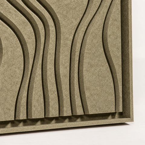 Frame detail (side) of FeltArt 'Naturale' in the color olive mist.