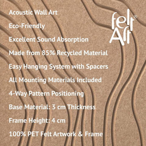 Key features of FeltArt 'Naturale' in the color soft dune.