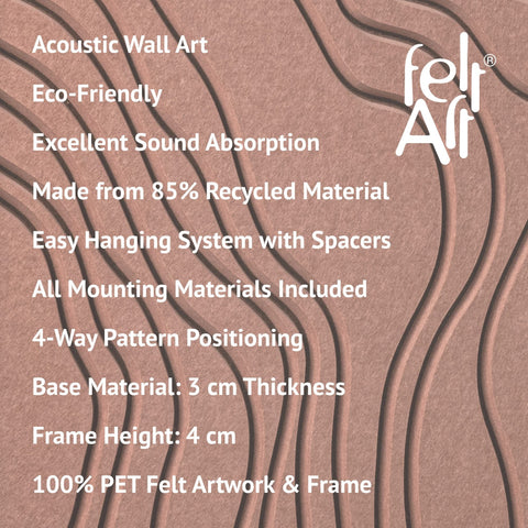 Key features of FeltArt 'Naturale' in the color terra bloom.