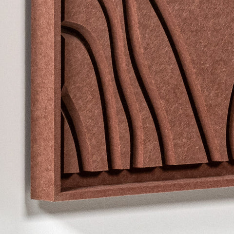 Frame detail (front) of FeltArt 'Naturale' in the color terra bloom.