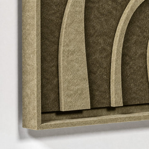 Frame detail (front) of FeltArt 'Oasis' in the color olive mist.