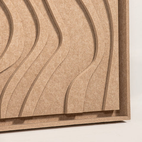 Frame detail (side) of FeltArt 'Oasis' in the color pale sand.