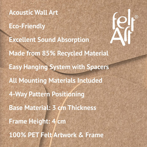 Key features of FeltArt 'Serene' in the color soft dune.
