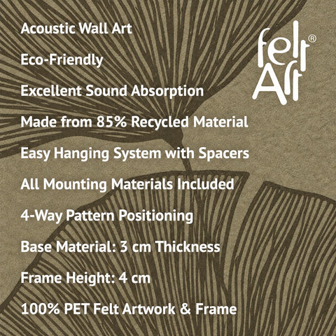 Key features of FeltArt 'Verdure' in the color olive mist.