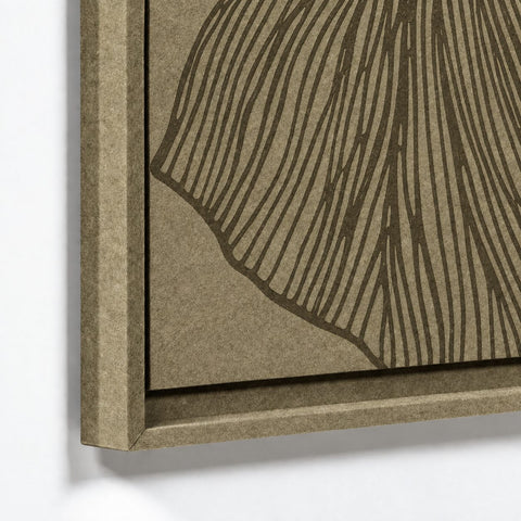 Frame detail (front) of FeltArt 'Verdure' in the color olive mist.