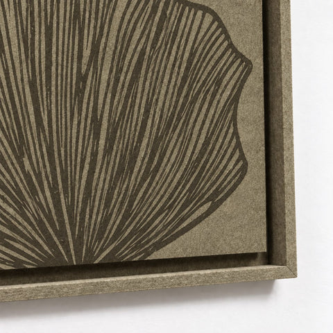 Frame detail (side) of FeltArt 'Verdure' in the color olive mist.