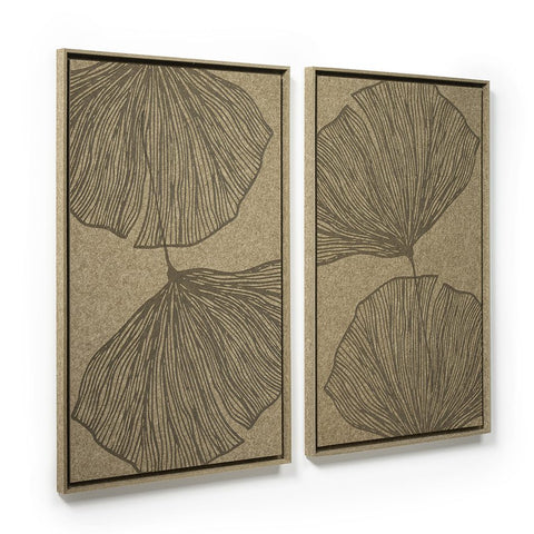 Side view of FeltArt 'Verdure' in the color olive mist, 70x110.