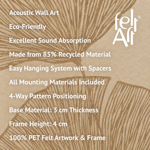 Key features of FeltArt 'Verdure' in the color pale sand.