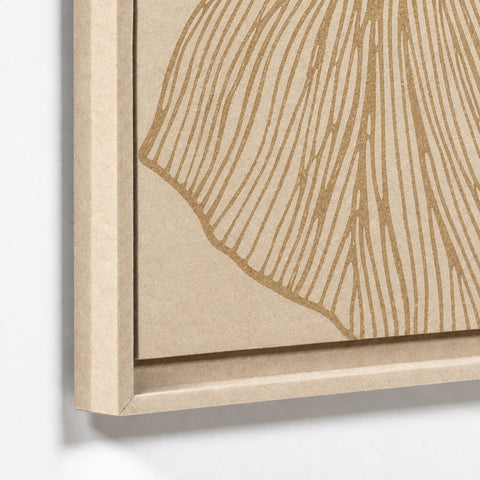 Frame detail (front) of FeltArt 'Verdure' in the color pale sand.