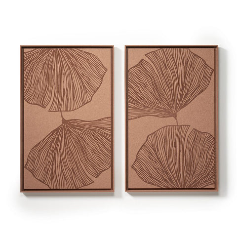 Front view of FeltArt 'Verdure' in the color terra bloom, 70x110.