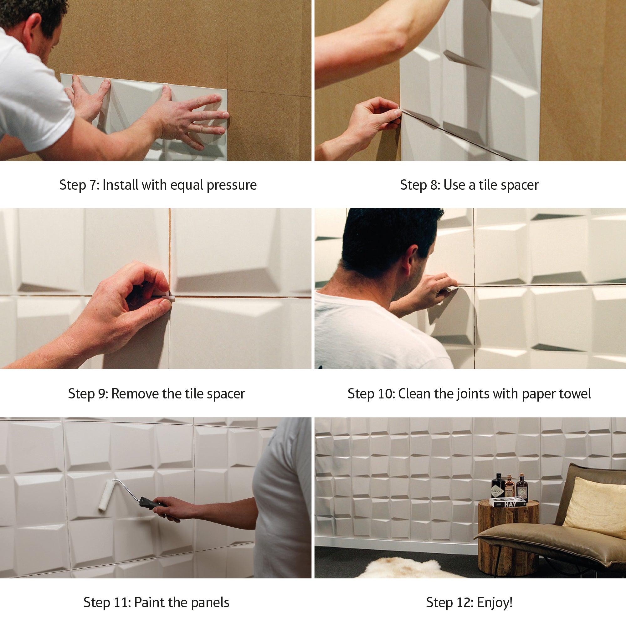 Tetris 3D Wall Panels | 3m² Dutch Design - MyWallArt – MyWallart.com