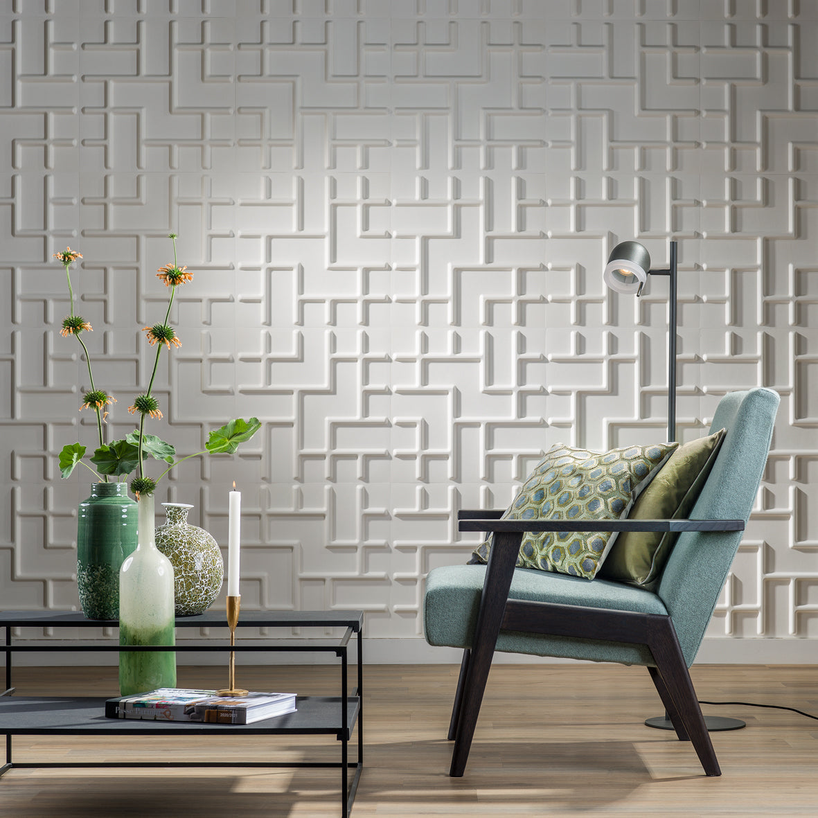 WallArt 3Dウォールパネル Tetris テトリス 12枚入り w17b8b5 Tetris 3D Wall Panels | 3m² Dutch Design - MyWallArt – MyWallart.com