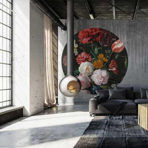 Wallpaper Circle - Golden Age Flowers