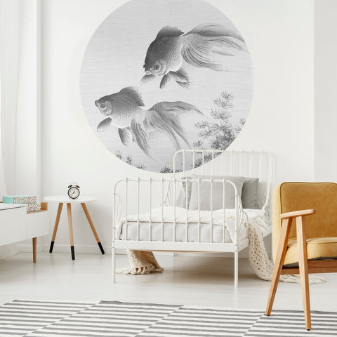 Wallpaper Circle - Two Goldfish