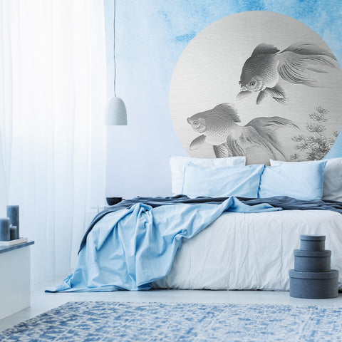 Wallpaper Circle - Two Goldfish