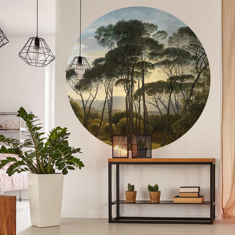 Wallpaper Circle - Umbrella Pines in Italy