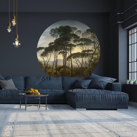Wallpaper Circle - Umbrella Pines in Italy