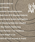 Key features of FeltArt 'Aura' in the color olive mist.