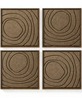 FeltArt 'Aura' set of 4 panels in the color olive mist, 60x60.