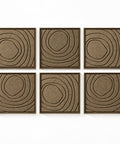 FeltArt 'Aura' set of 6 panels in the color olive mist, 60x60.
