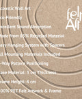 Key features of FeltArt 'Aura' in the color pale sand.