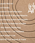 Key features of FeltArt 'Aura' in the color soft dune.