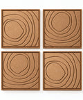 FeltArt 'Aura' set of 4 panels in the color soft dune, 60x60.