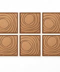 FeltArt 'Aura' set of 6 panels in the color soft dune, 60x60.