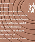 Key features of FeltArt 'Aura' in the color terra bloom.