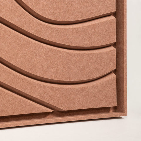 Frame detail (side) of FeltArt 'Aura' in the color terra bloom.