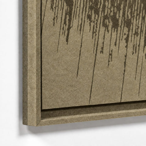 Frame detail (front) of FeltArt 'Botany' in the color olive mist.