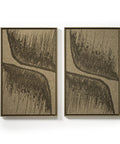 Front view of FeltArt 'Botany' in the color olive mist, 70x110.