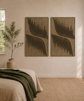 Interior with FeltArt 'Botany' in the color olive mist, 70x110.