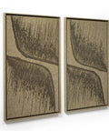 Side view of FeltArt 'Botany' in the color olive mist, 70x110.