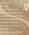 Key features of FeltArt 'Botany' in the color pale sand.