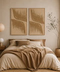 Interior with FeltArt 'Botany' in the color pale sand, 70x110.