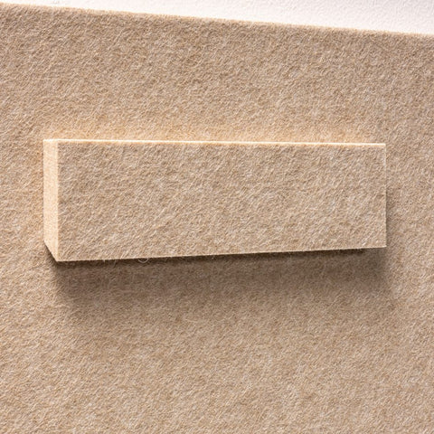 Mounting system of FeltArt 'Botany' in the color pale sand.