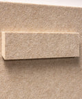 Mounting system of FeltArt 'Oasis' in the color pale sand.