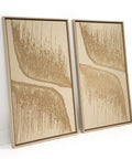 FeltArt 'Botany' in the color pale sand, 70x110.