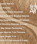 Key features of FeltArt 'Botany' in the color soft dune.