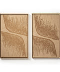 Front view of FeltArt 'Botany' in the color soft dune, 70x110.