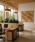 Interior with FeltArt 'Botany' in the color soft dune, 70x110.